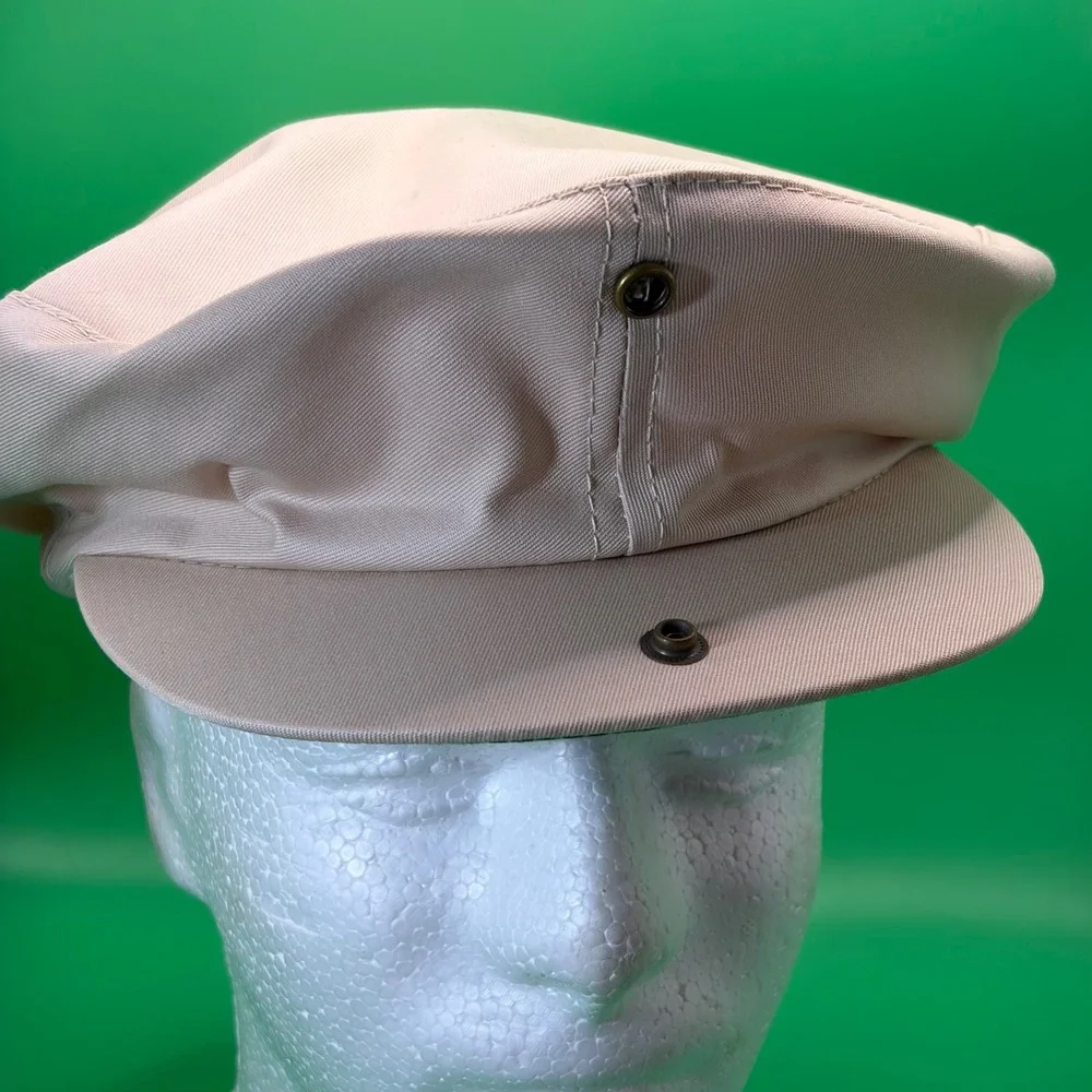 VTG Flat Cap Mens Adjustable News Boy Hat Tan Snapback Golf Driving Young Korea